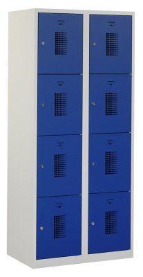 Premium locker 80cm breed, 2-koloms, 8-deurs
