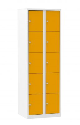 Multicolor locker deuren 30cm. 2 kolommen 10 deuren