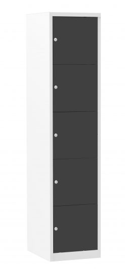 Multicolor locker deuren 40cm. 1 kolom 5 deuren
