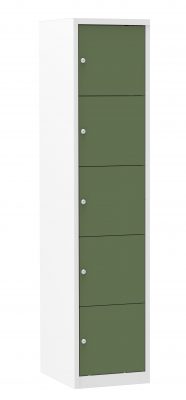 Multicolor locker deuren 40cm. 1 kolom 5 deuren