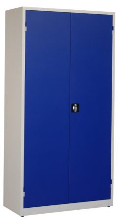 Werkplaatskast 195x100x45cm. blauw/grijs