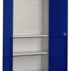 Technische dienst kast 195x100x45cm. blauw/grijs