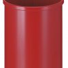 Metalen afvalbak 15 liter rood