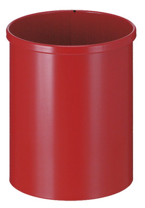 Metalen afvalbak 15 liter rood