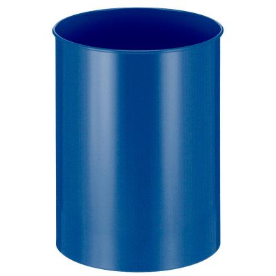 Metalen afvalbak 30 liter blauw