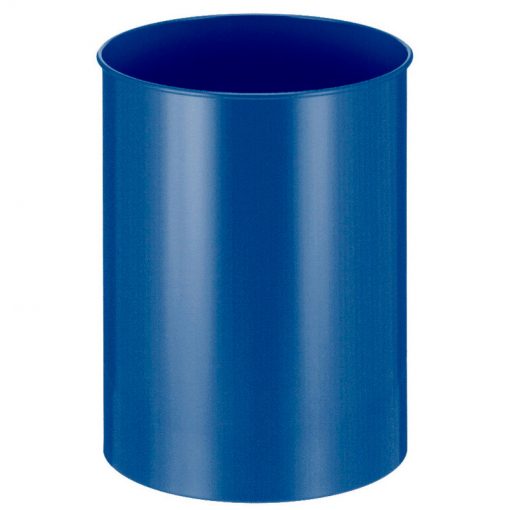 Metalen afvalbak 30 liter blauw