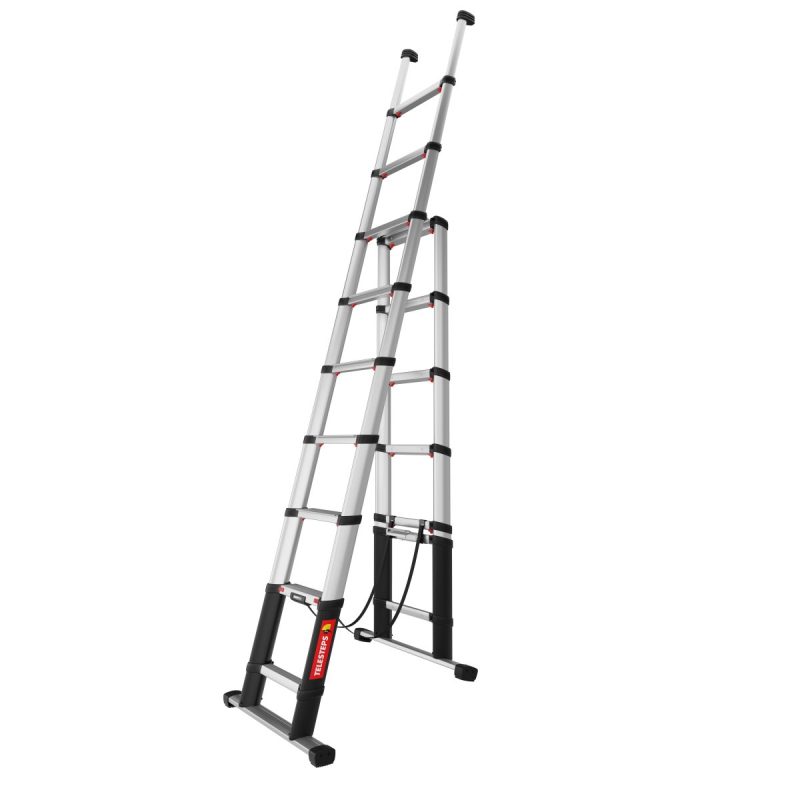 JADDUO Telescopische vouwladder antislip 2,6 m intrekbare